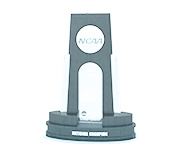 Un trofeo con el emblema de la NCAA