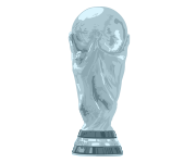 Un emblema que muestra el trofeo del Mundial